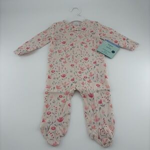 Aden and Anais comfort knit hoodie, floral infant girls 3 to 6 months